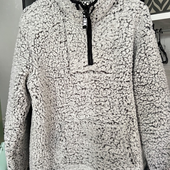 PINK Sherpa Quarter Zip hoodie - Picture 4 of 4